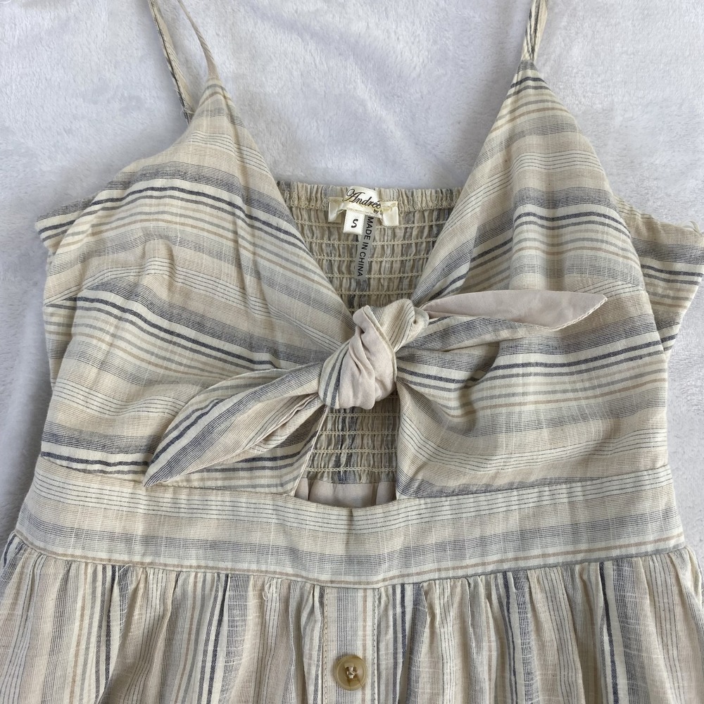 Andree by Unit Midi Dress Sz S Cut Out Embroidered Boho Summer Beachy Cotton - Picture 7 of 14